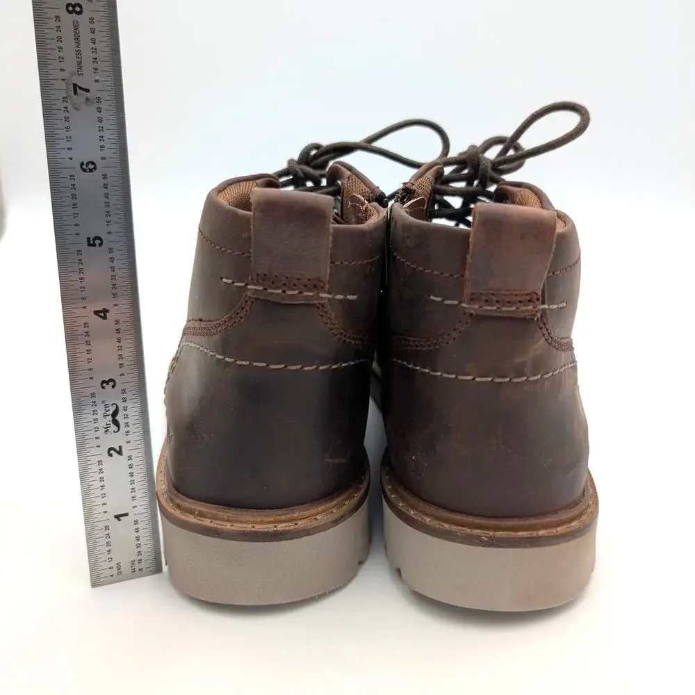 Clarks Weltridge Side Zip Boots Round Toe Men's Tan Leather US9.5 EU42.5